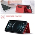 thumbnail image 3 of Wallet Case for iPhone 14 Pro Max, DG.MING Premium Leather Phone Case Back Cover Magnetic Detachable with Trifold Wallet Card Holder Pocket for iPhone 14 Pro Max 6.7 inch (Red), 3 of 5