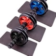 thumbnail image 2 of Set 5 en 1 rueda abdominal doble y accesorios Abdominales Abs Wheel Entrenamiento Rojo, 2 of 5