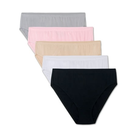 

Fruit of the Loom Women s Premium Breathable Micro-Mesh Hi-Cut Panty 5 Pack Sizes 6-10