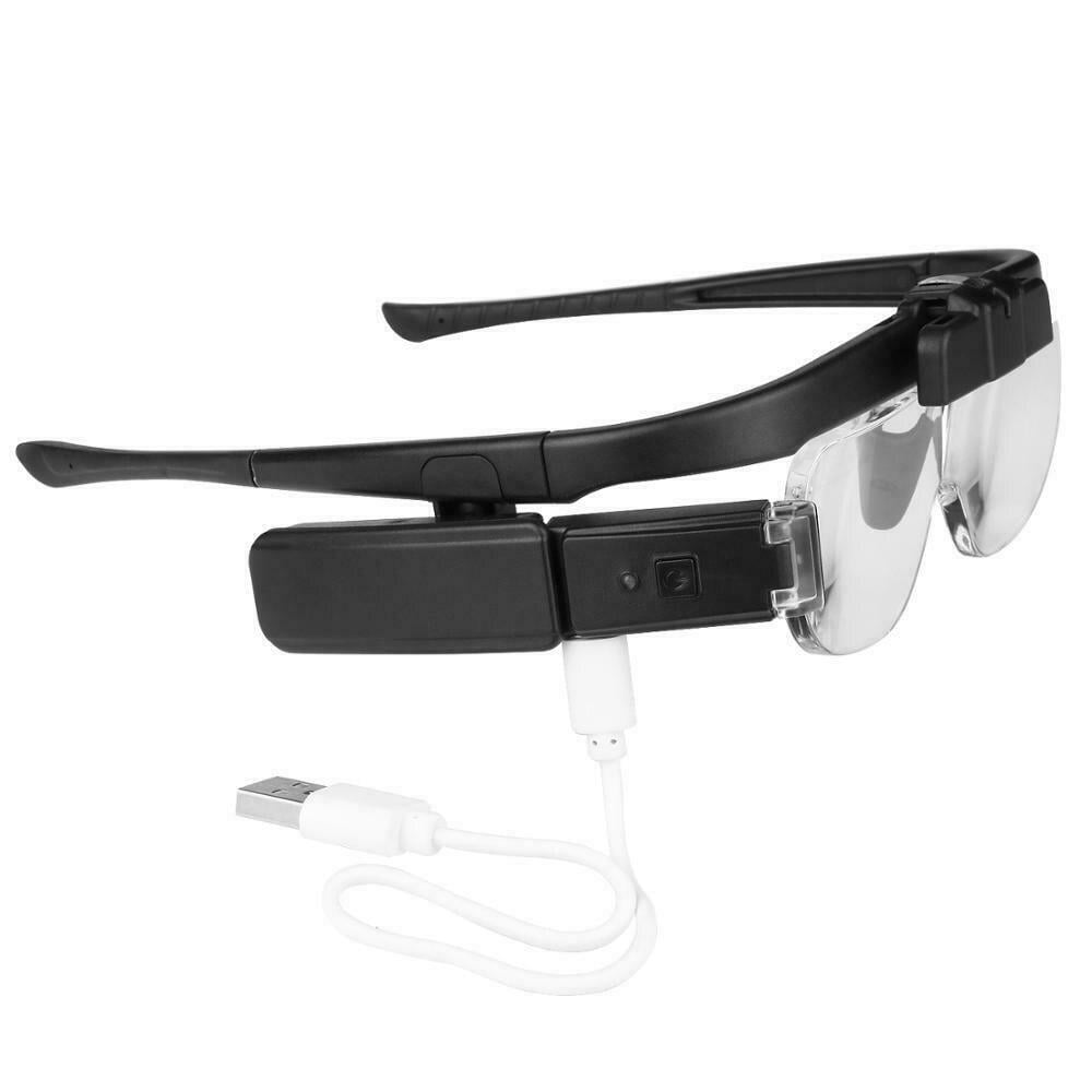 Adjustable Magnifying Glasses LED Headband Loupe Magnifier With Lamp Glasses Variable Focus