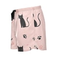 thumbnail image 5 of Women's Soft Sleep Shorts Relaxed Fit Lounge Pajama Bottoms Shorts for Women Pajama for Home and Comfort Black Cat and Cat's Paw, 5 of 8