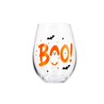 thumbnail image 3 of Stemless Glass, Halloween Glassware, Spooky Glass, Halloween Party Decor, 420Ml 14Oz Orange Black Halloween Beverage Glass, 4X3.5 Inch Lead-Free Glass Drinking Tumbler Perfect for, 3 of 6