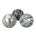 thumbnail image 2 of Things2Die4 Things2die4 Decorative Orb Set, Grey Marbled Ceramic Spheres, 3 Count, 2 of 5