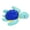 Blue, variant on Plush Turtle Dog Chew Toy with Spiky TPR Shell Interactive Texture Sound Pet Toy for Medium and Large Breed Teething, Orange 13 Inch