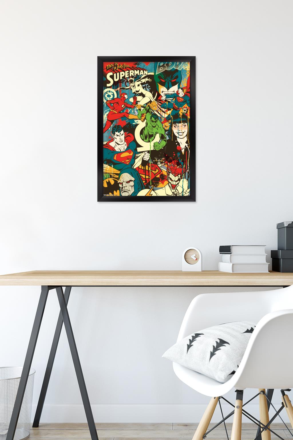 DC Comics - Justice League - This Looks Like A Job Wall Poster, 14.725" x 22.375", Framed