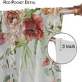 thumbnail image 5 of Watercolor Floral Kitchen Curtains Colorful Flower Curtains Rustic Leaves Plants Spring Botanical Farmhouse Wooden Nature Printed Window Drapes Fabric 2 Panels 42x84 Inch Decor, 5 of 6