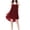 01 Wine, variant on Fewfanhot Sleepwear for Women Backless Halter Neck Nightgown, Chiffon Sleeveless Sleep Dress, Casual V-Neck Loungewear for Home