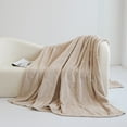 thumbnail image 7 of Couch Throw Blanket Solid Color Dimensional Jacquards Blanket Double Sided Velvet Butterflies Car Blanket Office Nap Cover Blanket, 7 of 7
