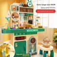 thumbnail image 4 of 70-Piece Interactive Kids Kitchen Playset with Spray, Water, Light & Sound Effects - 72cm Green Cooking Toy Set for Toddlers 4-6, Promotes Creativity & Development, Ideal Birthday Gift for Boys &, 4 of 6