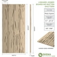 thumbnail image 2 of Ekena Millwork 22"W x 76"H Rustic Four Board Joined Board-n-Batten Pecky Cypress Faux Wood Shutters w/No Batten (Per Pair), Primed Tan, 2 of 11