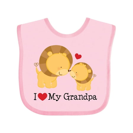 

Inktastic I Love My Grandpa Boys or Girls Baby Bib