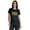 Dark Navy Blue (Gold Glitter), variant on Inkmeso Relax I'm Vaxxed Tee Tops Scoop-Neck Funny Pro-Vaccine Womens T-shirt