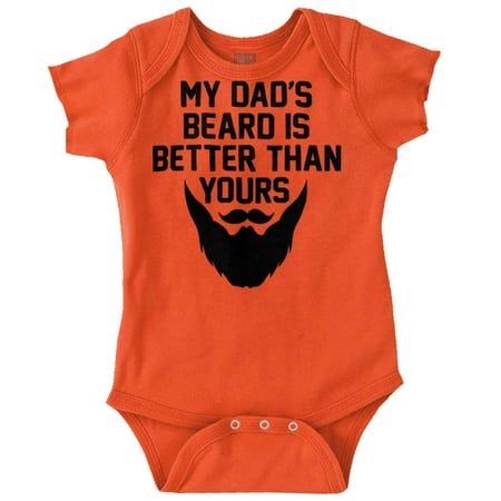 

Beard Newborn Romper Bodysuit For Babies Dads Is Better Than Yours Funny Hipster