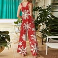 thumbnail image 3 of Women Christmas Outfit Stylish Women's Casual Christmas Print Jumpsuit Featuring Convenient Side Pockets For Everyday Comfort And Festive Seasonal Wear Red XL, 3 of 5