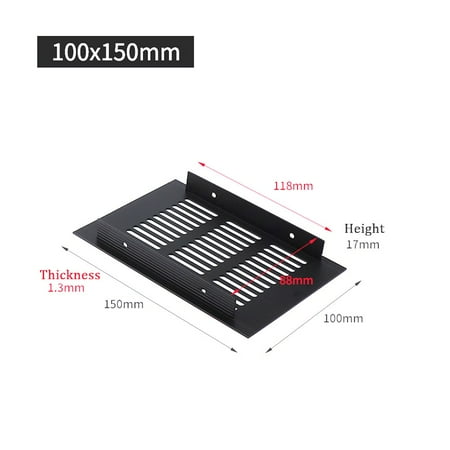 

Yannee 100mm Aluminium Rectangular Cabinet Wardrobe Air Vent Grille Ventilation-Cover
