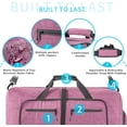 thumbnail image 3 of Ht Viik 65L/85LFoldable Travel Duffle Bag, Lightweight Checked Luggage with Shoe Compartment, Water-Resistant Weekender Overnight Bag for Men & Women, 3 of 7