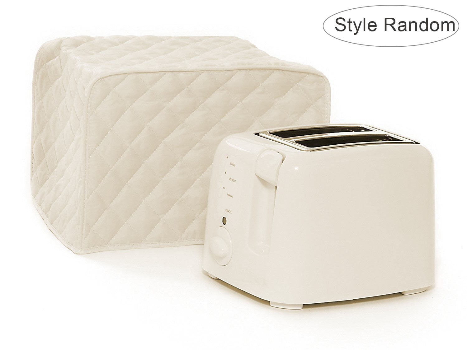 Toaster Dust Cover,Liangxiang Kitchen Toaster Cover Appliance 2 Slice 11W x 8D x 8H (Beige