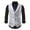 hgg307-Silver, variant on Men's V Neck Waistcoat, Solid Color Sequin Embellishment, Single Breasted Inner Wear, Casual Daily Activewear, Formal Leisure Sleeveless Tops, Stylish Tank Top,Silver,L