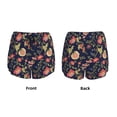 thumbnail image 3 of Gukieu Flower Print Women's Sports Shorts with Drawstring Elastic Waistband for Running, Yoga, Fitness-X-Large, 3 of 7