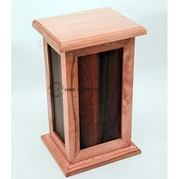 Wooden Cremation Keepsake Urns for Human Ashes Adult Large, Rosewood Wooden Box Funeral Urns for Human Ashes (10" x 6" x 5" - 120 lbs or 54 kg, Plane 1)