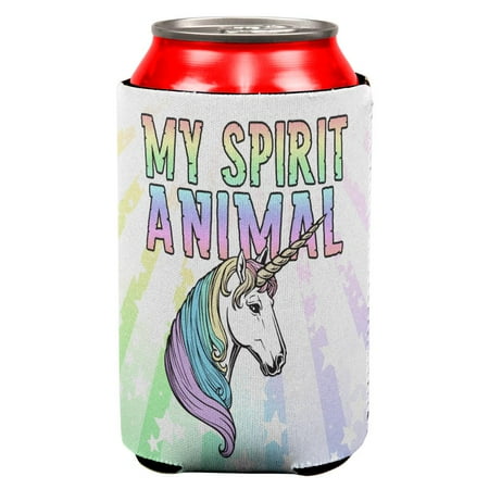

My Spirit Animal Unicorn Pastel Rainbow All Over Can Cooler