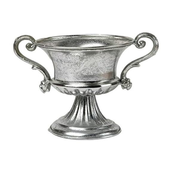 SIYTUAU Decorative Iron Vase For Floral Displays Wedding Centerpiece Home Office Decor Silver Metal Urn Vase With Vintage Aesthetic