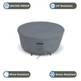 thumbnail image 4 of Covers & all Outdoor Round Fire Pit Cover, 12 Oz Waterproof, UV & Weather Resistant for Patio Lawn Garden Backyard Outside, with Air Vents & Drawstrings (48"(Diameter) x 18"H, Grey), 4 of 7