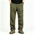 thumbnail image 3 of Men Stretch Cargo Trousers Light Multi Storage Reinforced Ripstop Field Travel Pants S-XL（1 piece）, 3 of 10