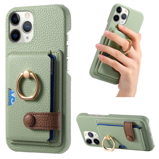 Compatible con iPhone 16 Pro Max, Funda GANGXUN con soporte magnético y tarjetero