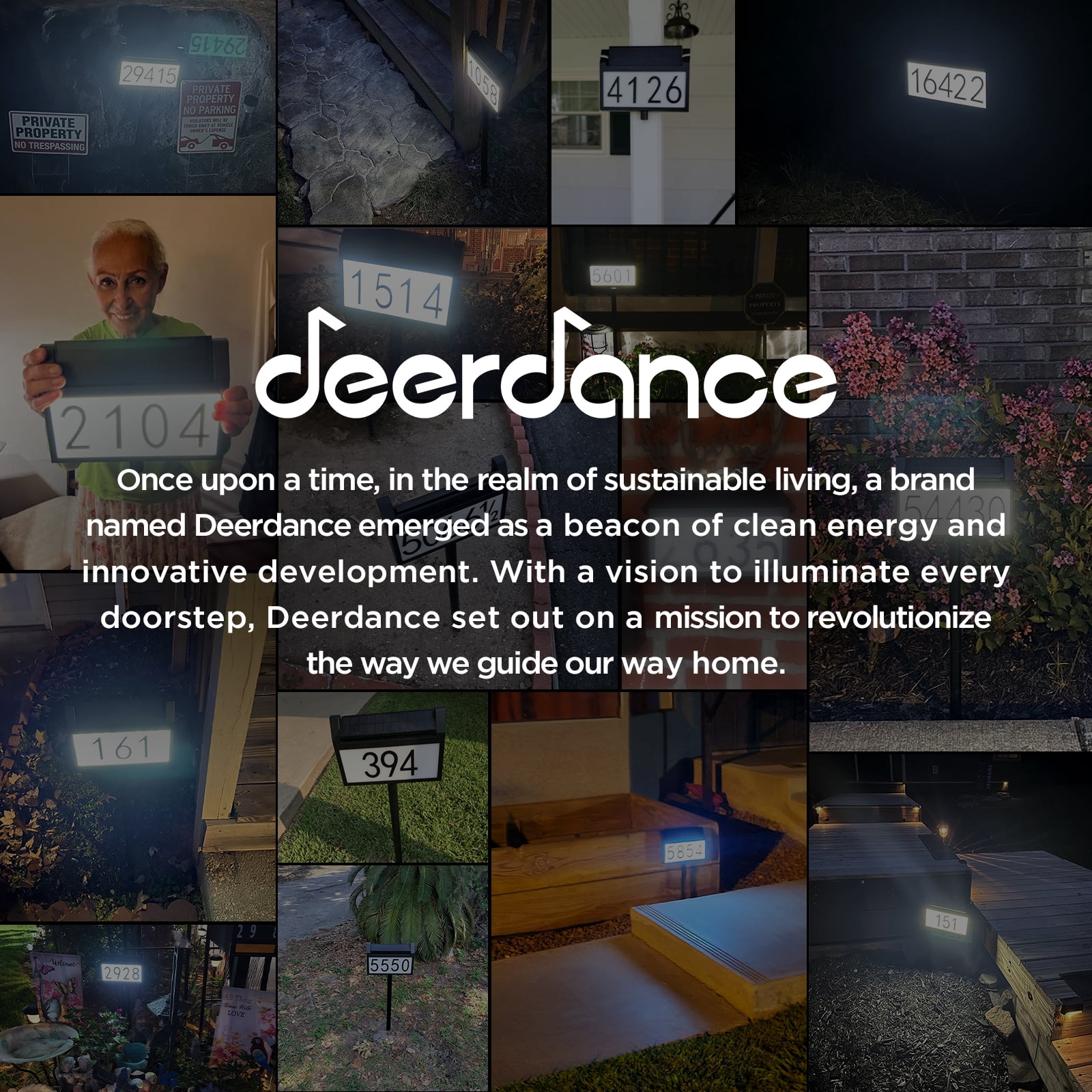 1 PACK Solar Address Sign, House Numbers Sign for Outside 3 Color Temperature, High Brightness Address Numbers 300LM, Wall Mounted waterproof for Home Yard Street