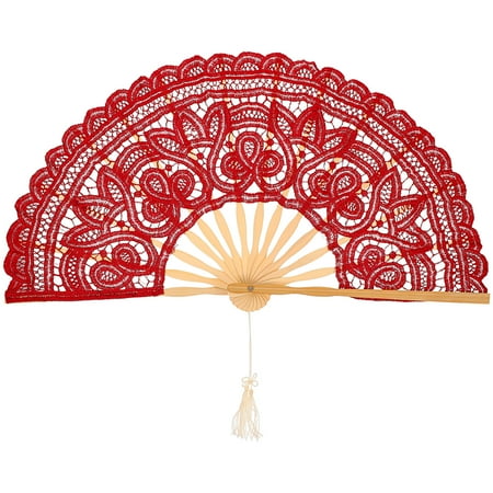

Hemoton Lace Hollow Out Vintage Hollow Fan Folding Fans Vintage European Court Fan