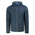 thumbnail image 2 of Men's Cutter & Buck Heather Navy Houston Texans  Americana Mainsail Full-Zip Hooded Jacket, 2 of 3
