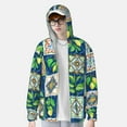 thumbnail image 4 of Goofa Lemon and Leaves Printed Women's UPF 50+ Sun Protection Hoodie Jacket Lightweight Long Sleeve Sun Shirt for Women with Pocket Hiking Outdoor-, 4 of 9