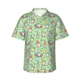 thumbnail image 6 of KLL Men's Hawaiian Shirt Short Sleeve Button Down Beach Shirts-Spring Gnomes, 6 of 6