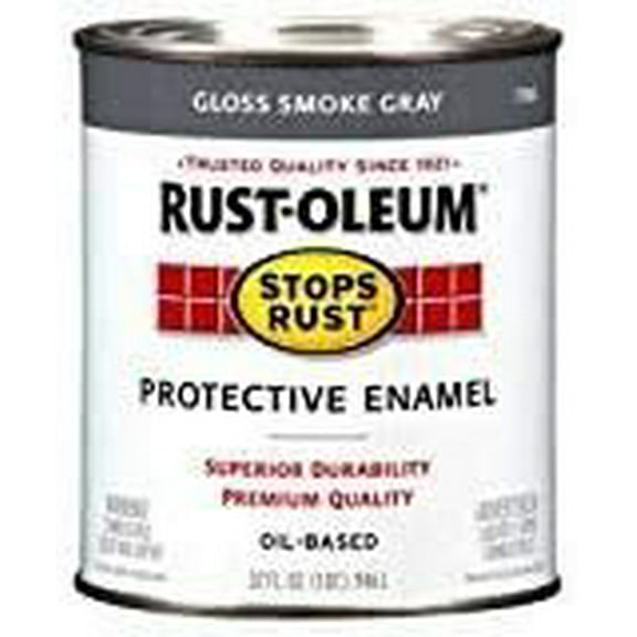 Rust-Oleum 7786502 Protective Enamel Paint Stops Rust, 32-Ounce, Gloss Smoke Gray-Pack of 3
