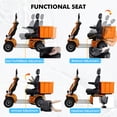 thumbnail image 6 of QEEKA Mobility Scooters for Adults & Seniors,1000W Heavy Duty All Terrain Handicap Scooter,500 LB Capacity 33 Miles Long Range with 3-Speed Control，Orange, 6 of 10