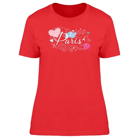 Cool Paris Doodles Quote Tee Women's -Image by Shutterstock