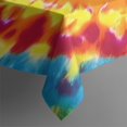 thumbnail image 3 of Colorful Rainbow Tie Dye Spiral Pattern Rectangle Tablecloth 60"x84",Waterproof Polyester Rectangle Table Cloth, Wipeable Spillproof Polyester Tablecloth for Dining, Camping, Indoor and Outdoor, 3 of 5