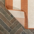 thumbnail image 5 of JONATHAN Y SANTA MONICA 2 x 8 Runner Rug, Negril Two-Tone Wide Stripe - Orange/Beige, SMB203A-28, 5 of 8