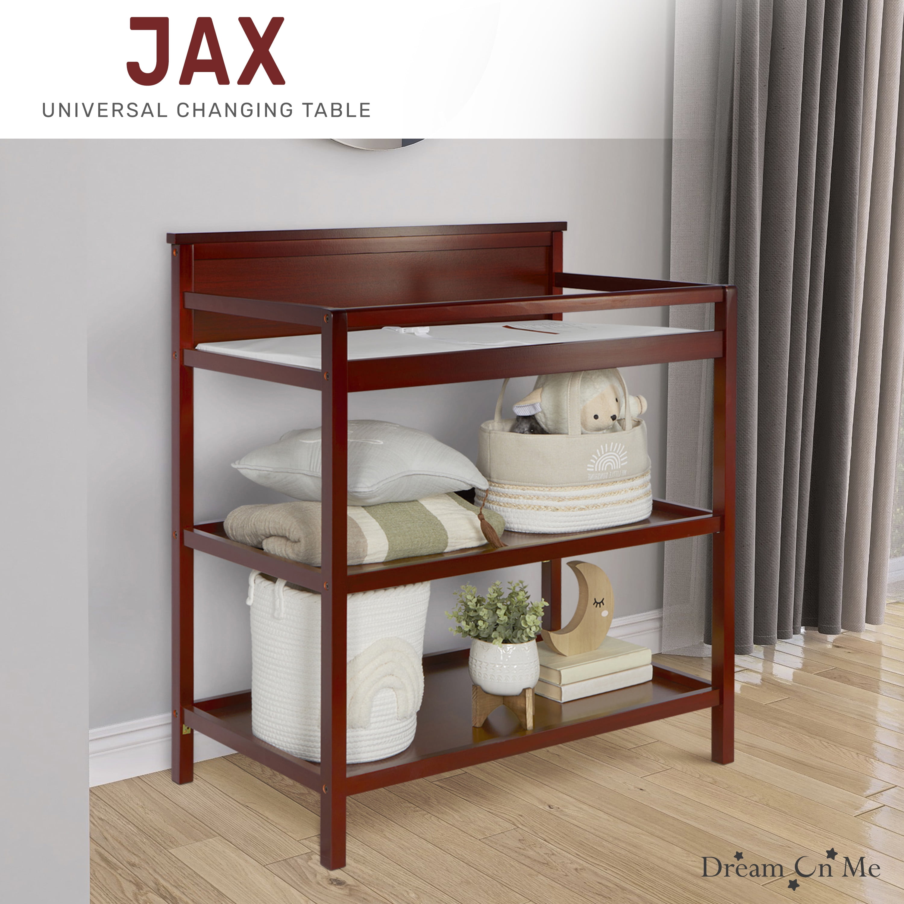 Dream On Me Jax Universal Changing Table, Cherry