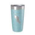 thumbnail image 1 of Round Pond Tumbler Lake Map Travel Mug Insulated Laser Engraved Coffee Cup Acadia Maine 20 oz Light Blue, 1 of 1