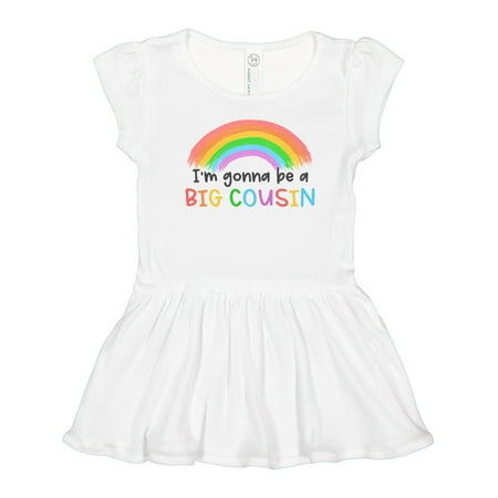

Inktastic I m Gonna be a Big Cousin Rainbow Girls Toddler Dress