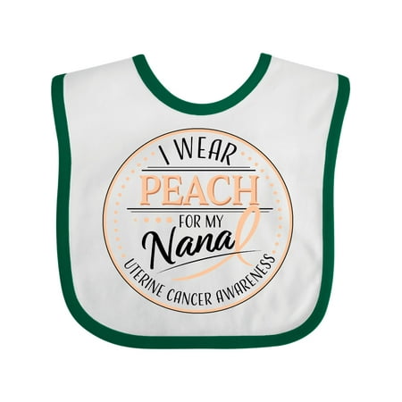 

Inktastic I Wear Peach for My Nana - Uterine Cancer Awareness Boys or Girls Baby Bib