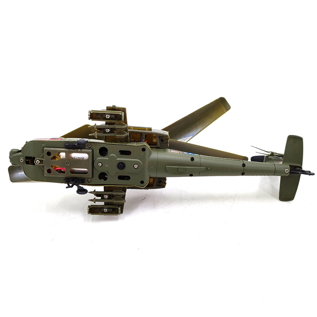 S109H Apache RC Helicopter Model with Gyro Stabilizer, 2.4GHz 3CH Dual-Prop Airplane with Night Lights, One-Key Takeoff, Return & Hover, RTF Aircraft for RC Hobbyists