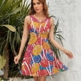 thumbnail image 7 of Candy Pattern Rainbow Lollipop Dress Summer Street Style Dresses Female Sleeveless Printed Sundress, 7 of 7