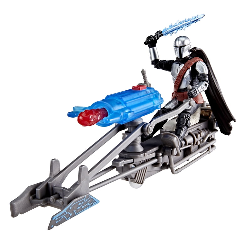 Star Wars Mandalorian Action Figure & Speeder Bike (4