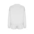 thumbnail image 2 of Oversized Sweatsuits Short Sets Women 2 Piece Sports Casual Plain Pullover Sweatshirt Top and Shorts Outfits Set (XL, White), 2 of 6