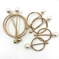 thumbnail image 5 of 10 pinzas delicadas para camisetas, botones decorativos de aleación para ropa, hebillas anudadas en las esquinas, diseño de perla de metal, doradas, tamaño 43 mm., 5 of 5