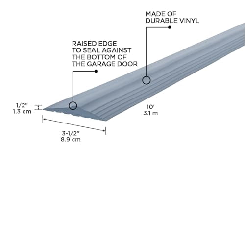 M-D Building Products 50100 10 ft. Gray Vinyl Garage Door Threshold Kit