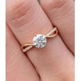 thumbnail image 2 of 1Ct Round Cut Simulated Diamond Women's Engagement Ring 14k Yellow Gold Plated 925 Sterling Silver, 2 of 3